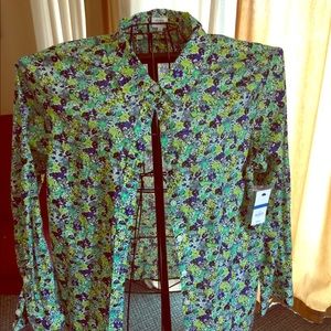 Crown & Ivy button down paisley shirt